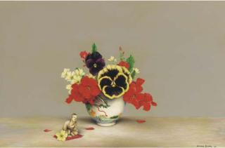 Laurence Biddle - Pansy, Geranium and Primrose