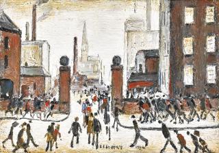 Laurence Stephen Lowry, R.A. - A Mill Scene, Wigan