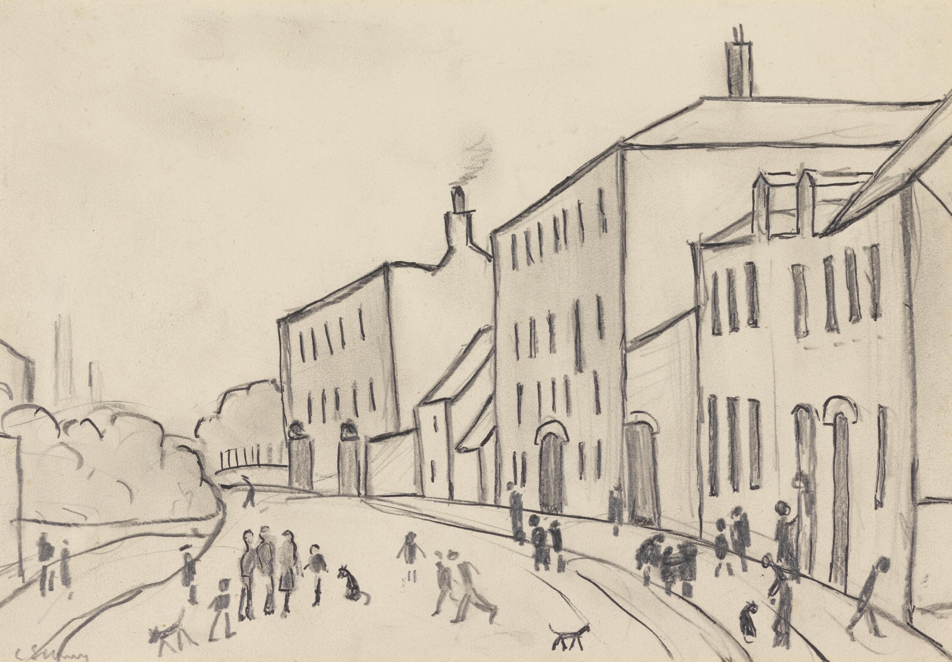 Laurence Stephen Lowry, R.A. - A Street in Spalding