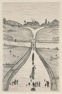 Laurence Stephen Lowry R.A. - A Village on a Hill