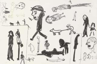 Laurence Stephen Lowry, R.A. - Figure and dog studies