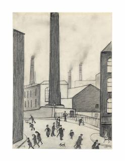 Laurence Stephen Lowry, R.A. - Industrial Scene near Oldham