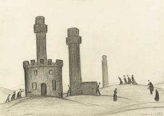 Laurence Stephen Lowry, R.A. - Landscape With Figures, Workington