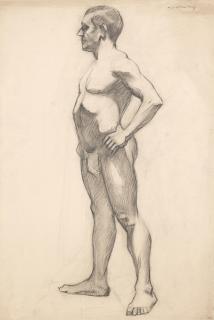 Laurence Stephen Lowry R.A. - Life drawing of a man