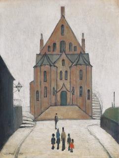 Laurence Stephen Lowry, R.A. - Old Church, Merthyr-Tydfil