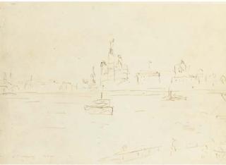 Laurence Stephen Lowry, R.A. - On the Mersey, Liverpool