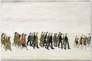 Laurence Stephen Lowry, R.A. - Procession in South Wales, Whit Monday