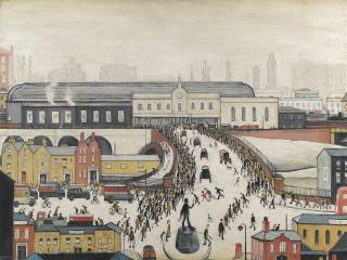 Laurence Stephen Lowry, R.A. - Station Approach, Manchester