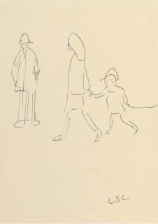 Laurence Stephen Lowry, R.A. - Taking the Dog for a Walk