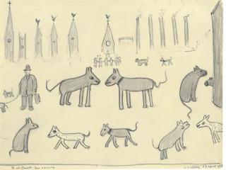 Laurence Stephen Lowry, R.A. - The Lowry Dog Sketch