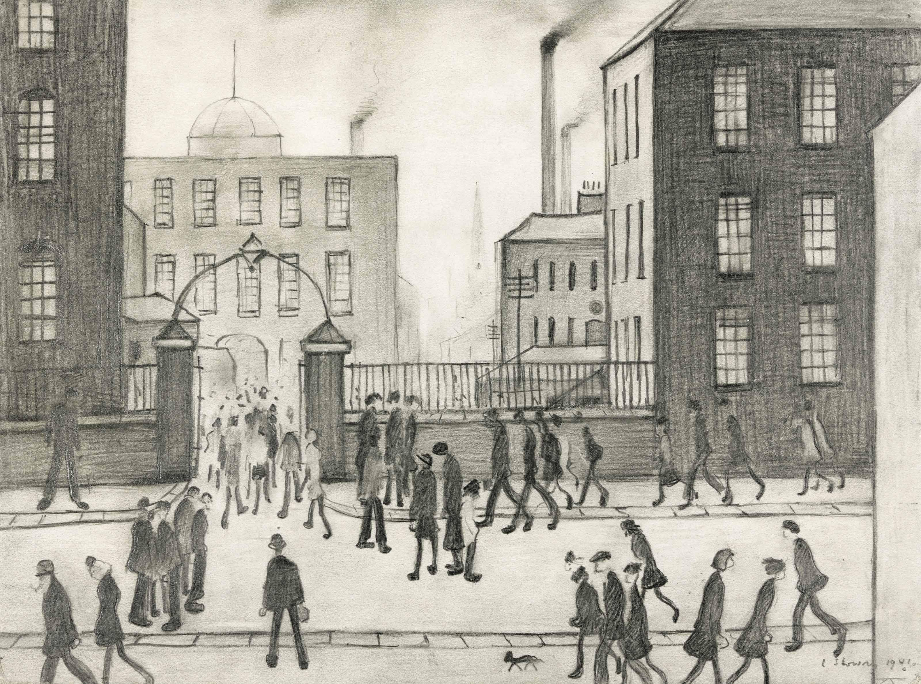Laurence Stephen Lowry, R.A. - The mill gates