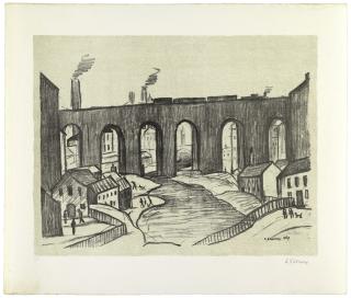 Laurence Stephen Lowry - The Viaduct, Stockport