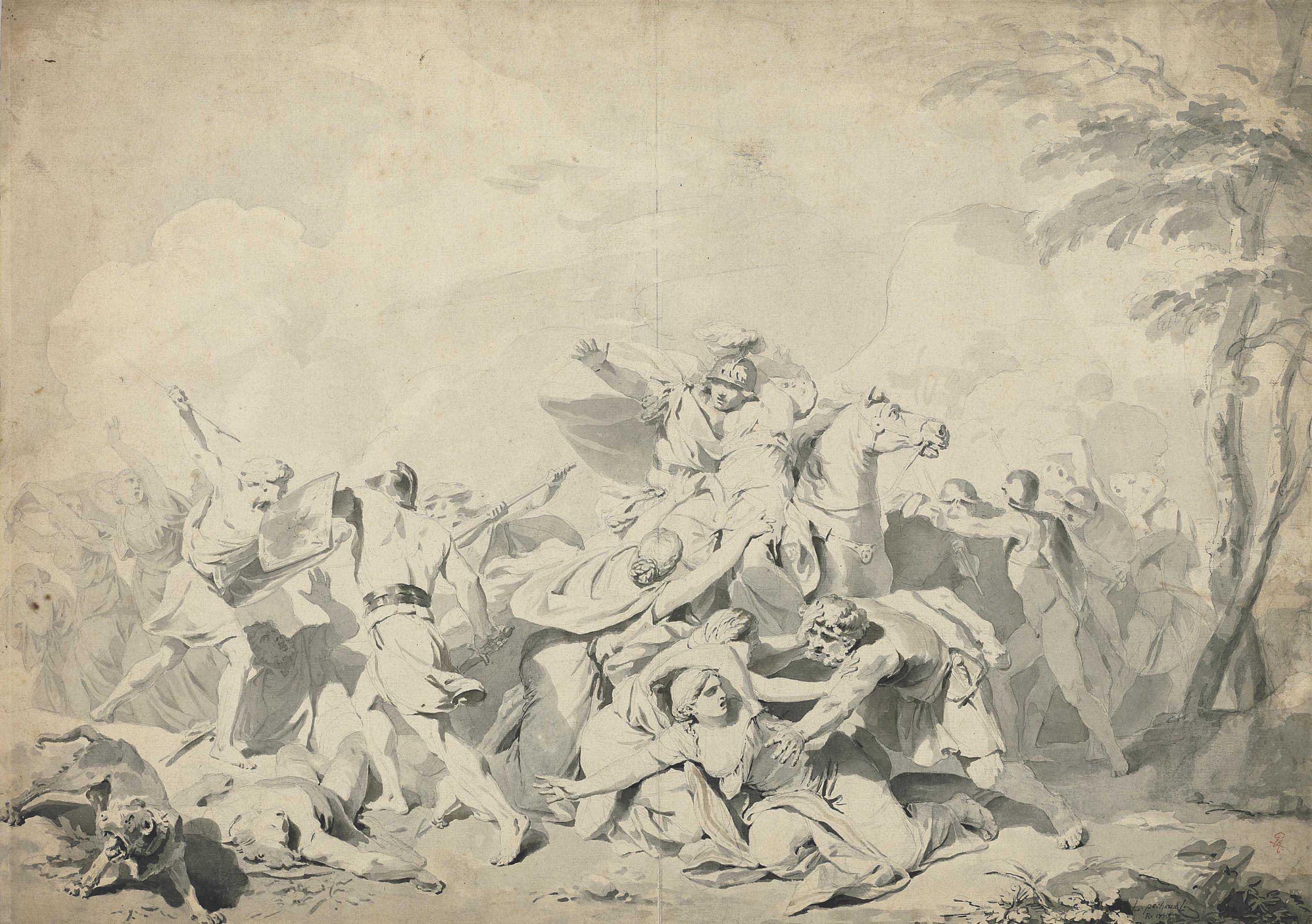 Laurent Pécheux - The rape of the Sabines