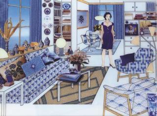 Laurie Simmons - The Instant Decorator, Blue Room (Ocean View)