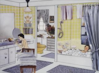 Laurie Simmons - \'The Instant Decorator (Yellow Bathroom)\'
