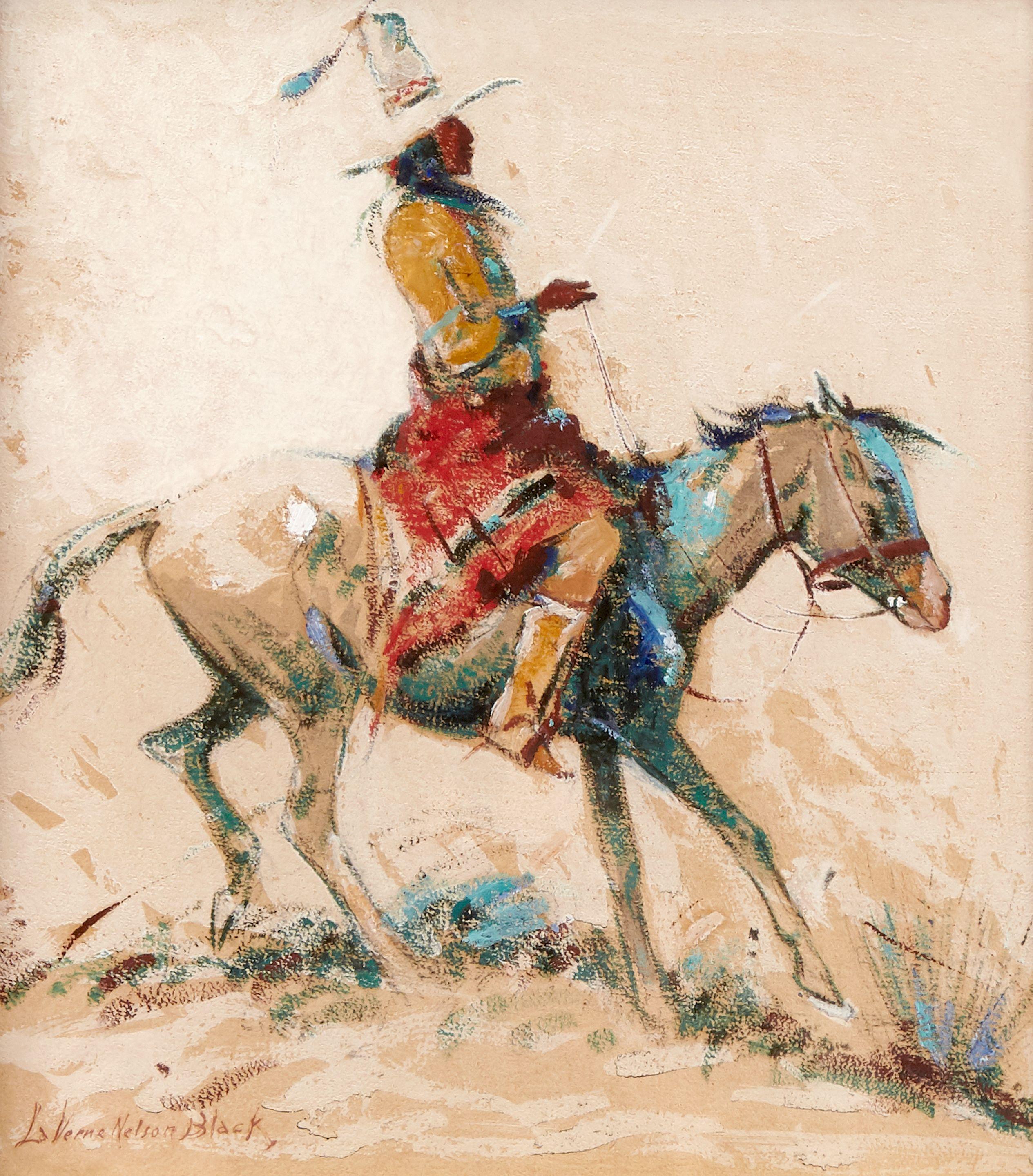Laverne Nelson Black - Indian on Horseback