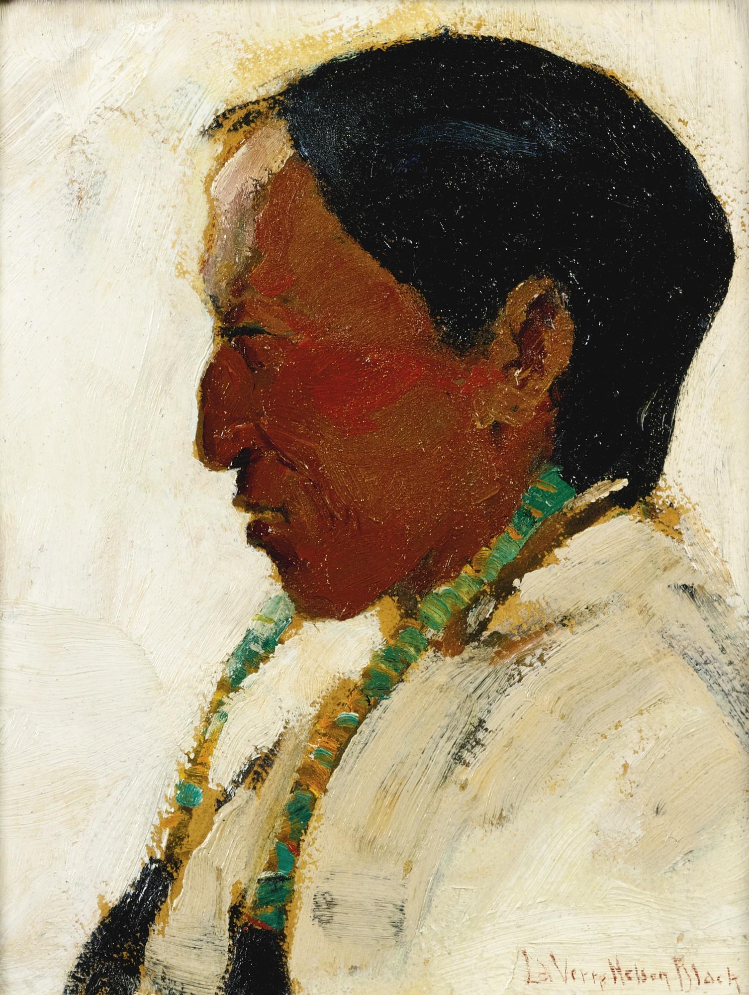 Laverne Nelson Black - Portrait Of A Taos Indian