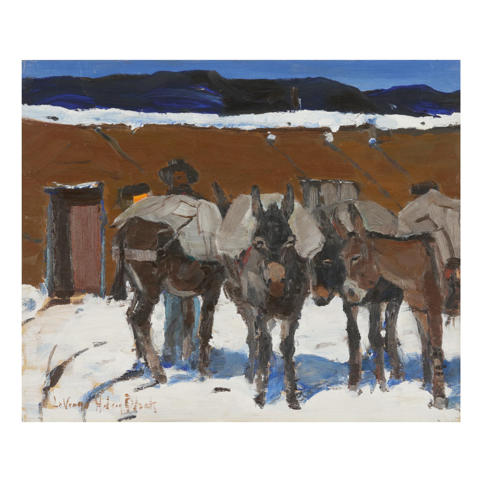 Laverne Nelson Black - Prospector With Burros