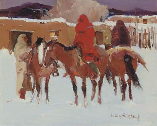 Laverne Nelson Black - Pueblo in Winter