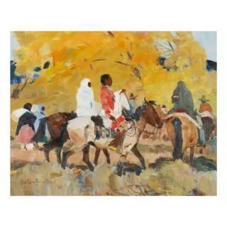 Laverne Nelson Black - Riders Before Yellow Aspen