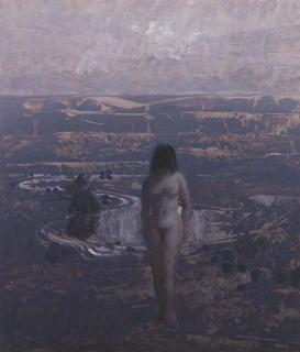 Lawrence M Daws - Nude in Landscape