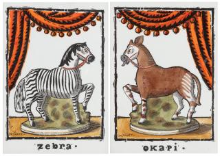 Lawrence Mynott - (i) Zèbre (ii) Okapi