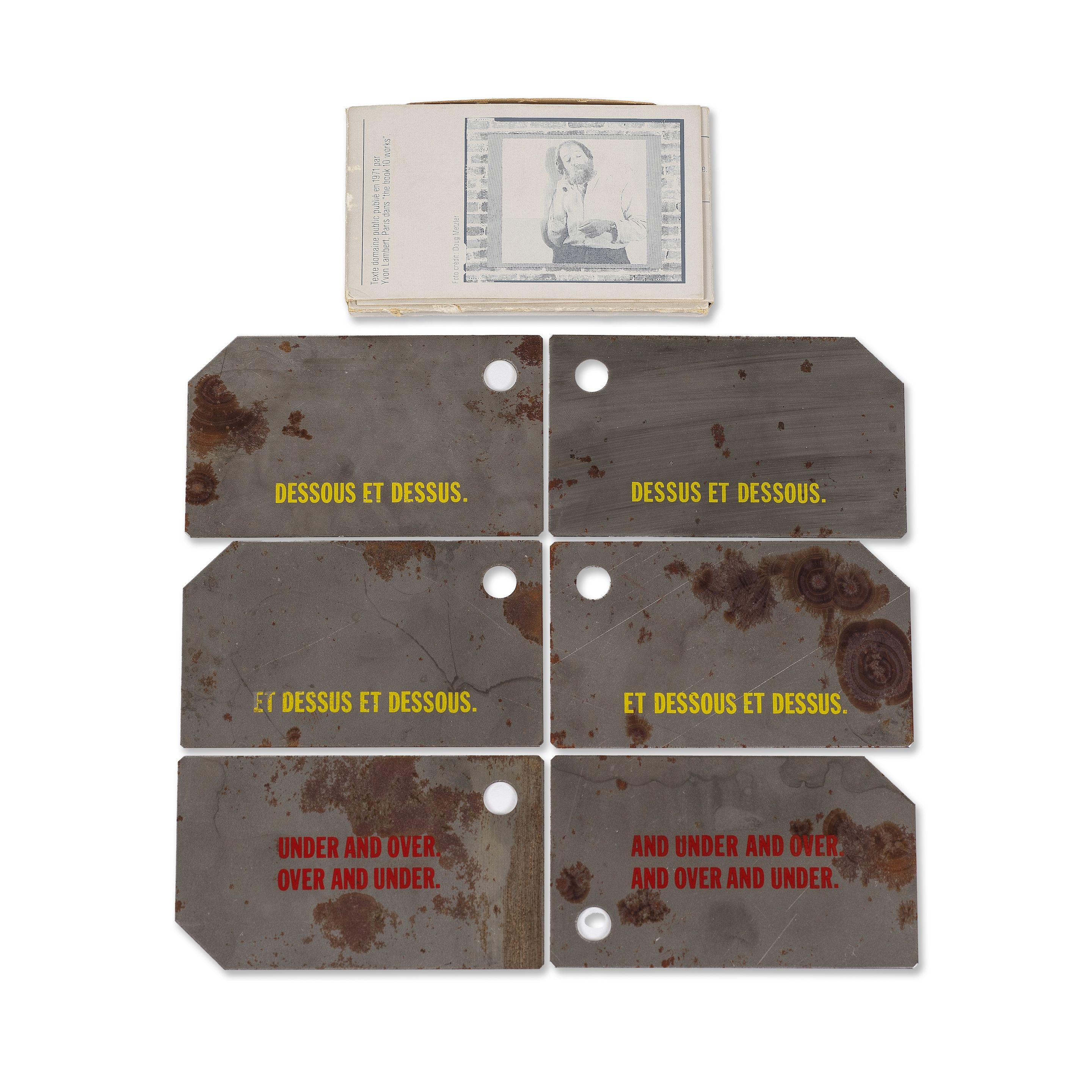 Lawrence Weiner - Dessus et dessous/Dessous et Dessus, 1986