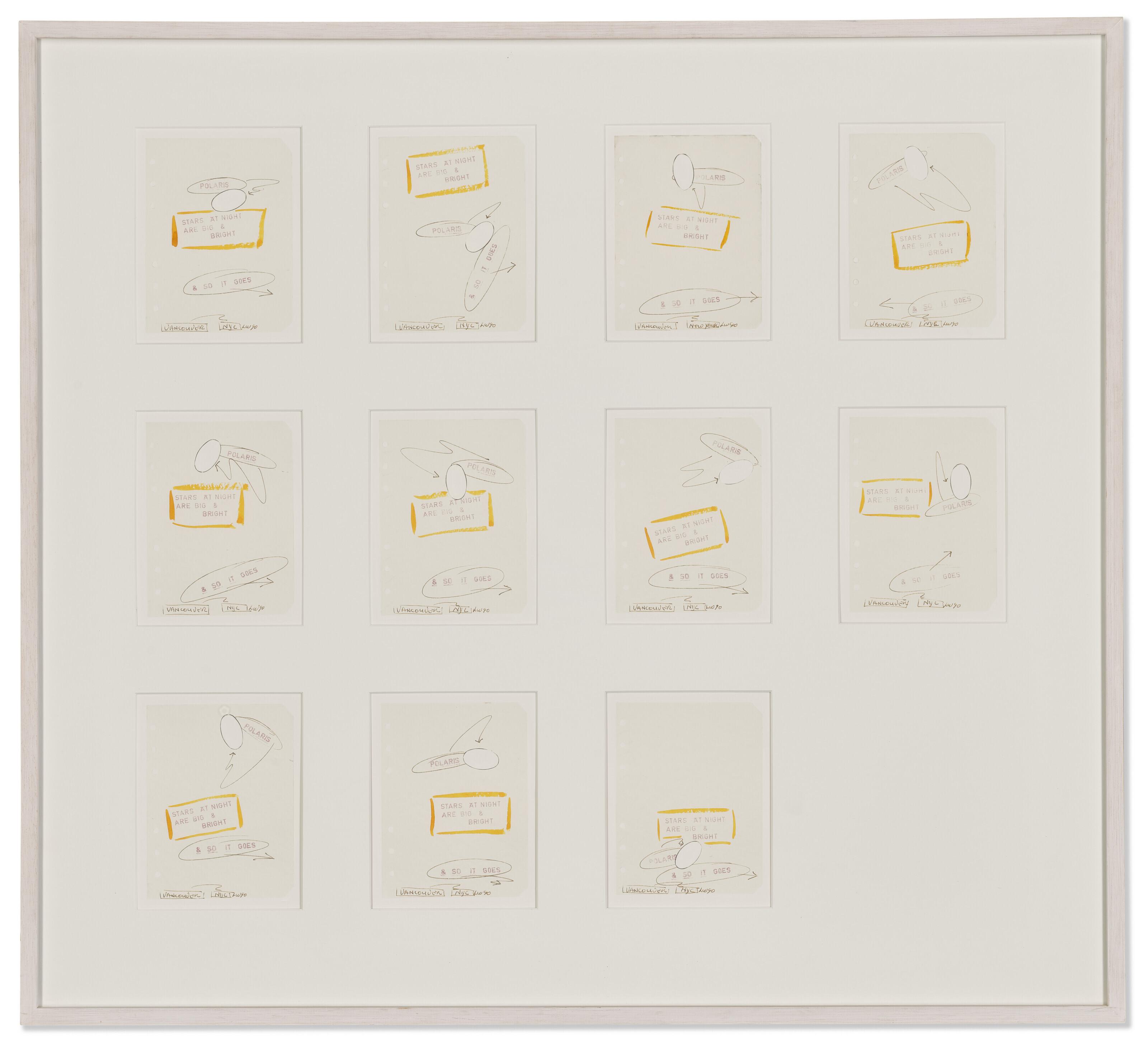 Lawrence Weiner - Filofax Drawing Polaris, Vancouver NY