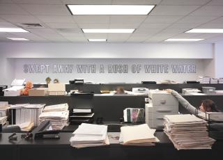 Lawrence Weiner - Swept Away with a Rush of White Water