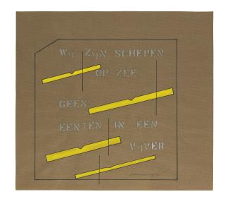 Lawrence Weiner - We are Ships on the Sea Not Ducks on the Pond