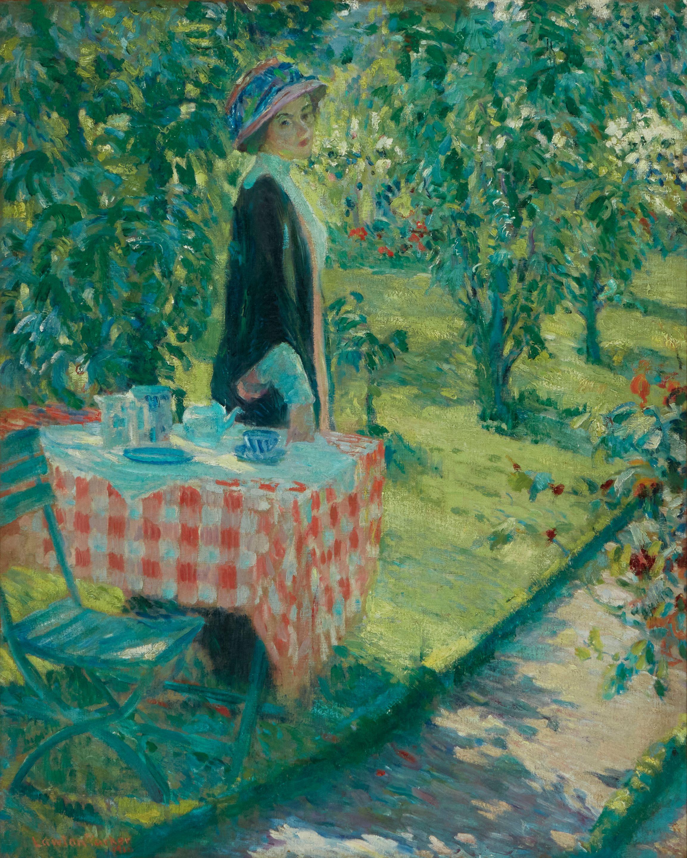 Lawton Silas Parker - Amaryllis (Woman at an Outdoor Table)