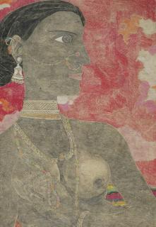 Laxma Goud - Untitled (Jewelled Woman)