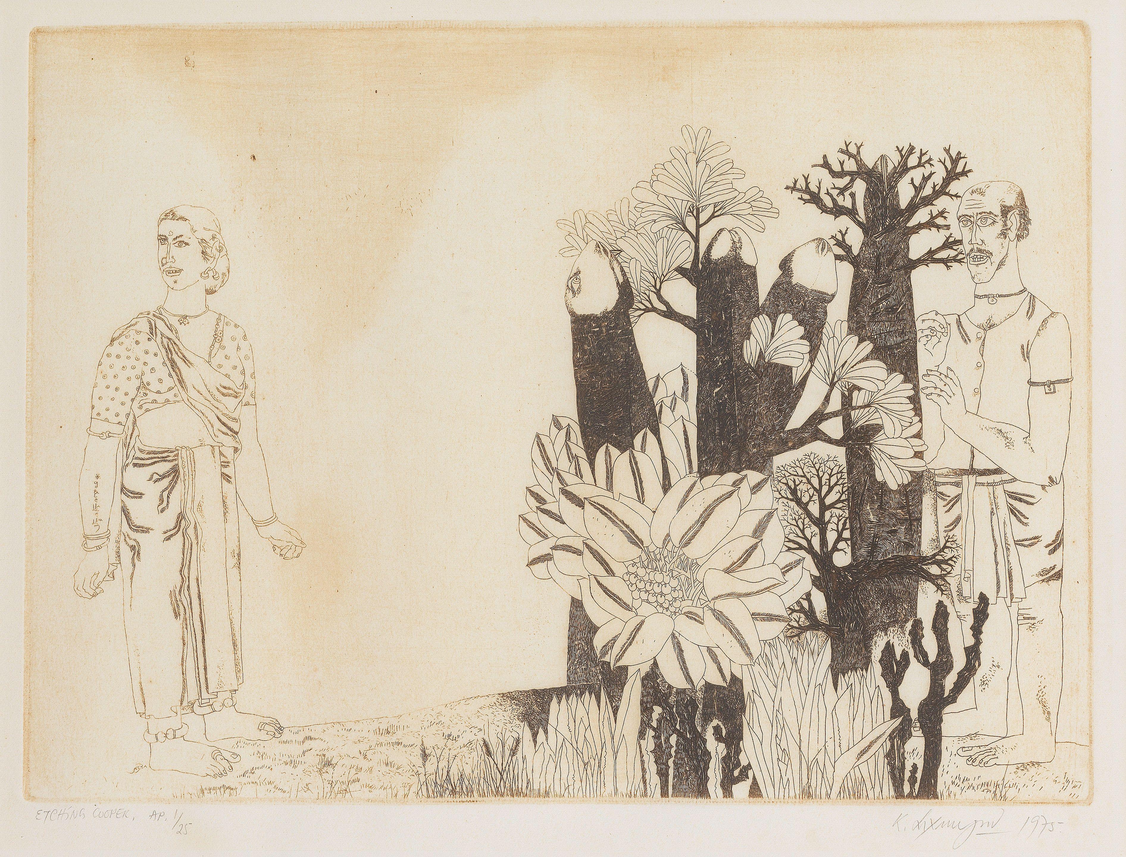 Laxma Goud - Untitled (Man and Woman)