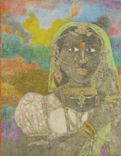 Laxma Goud - Untitled (Village Belle)