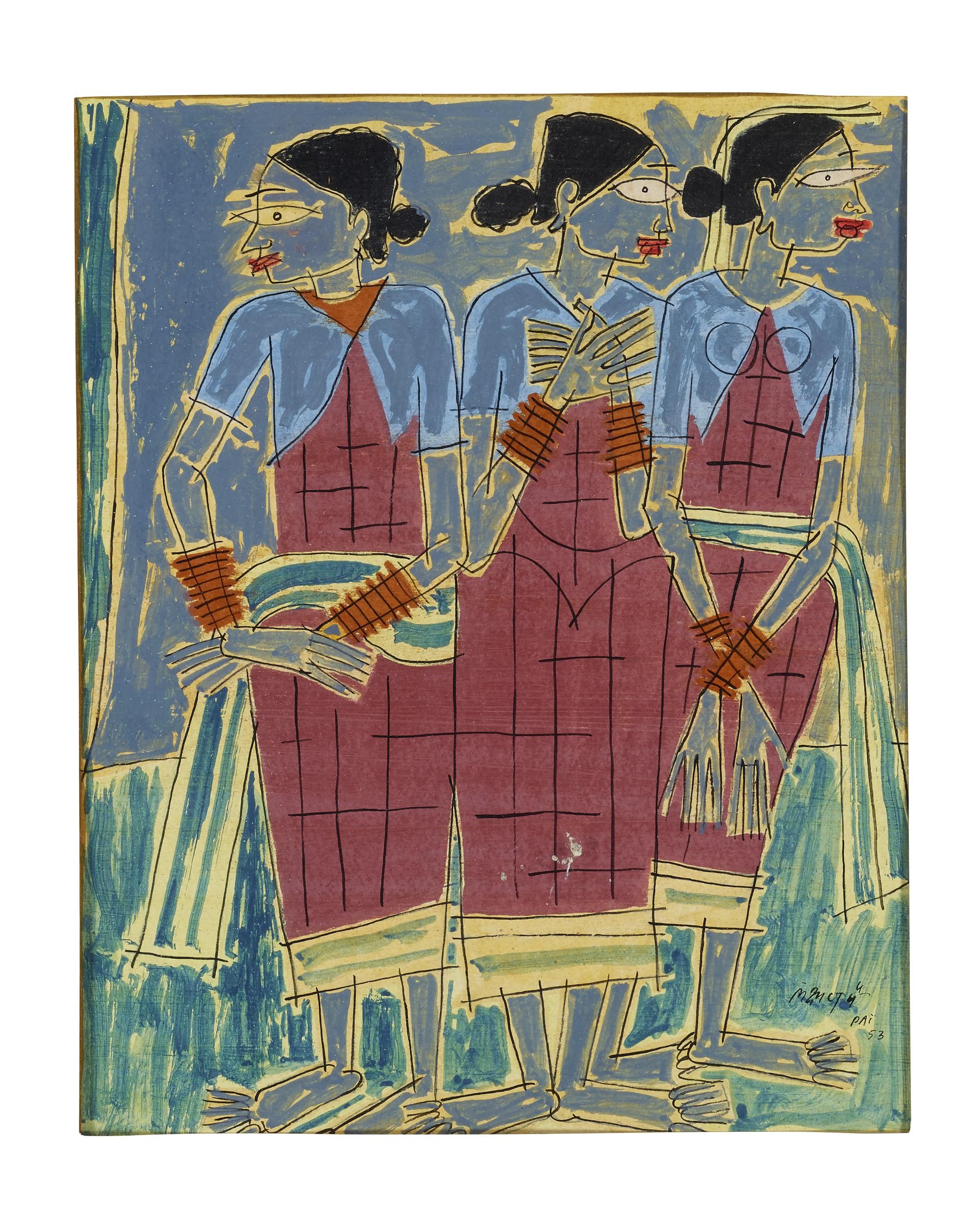 Laxman Pai - Untitled (Fisherwomen)