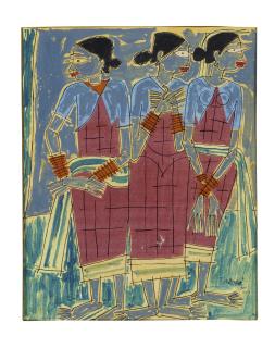 Laxman Pai - Untitled (Fisherwomen)