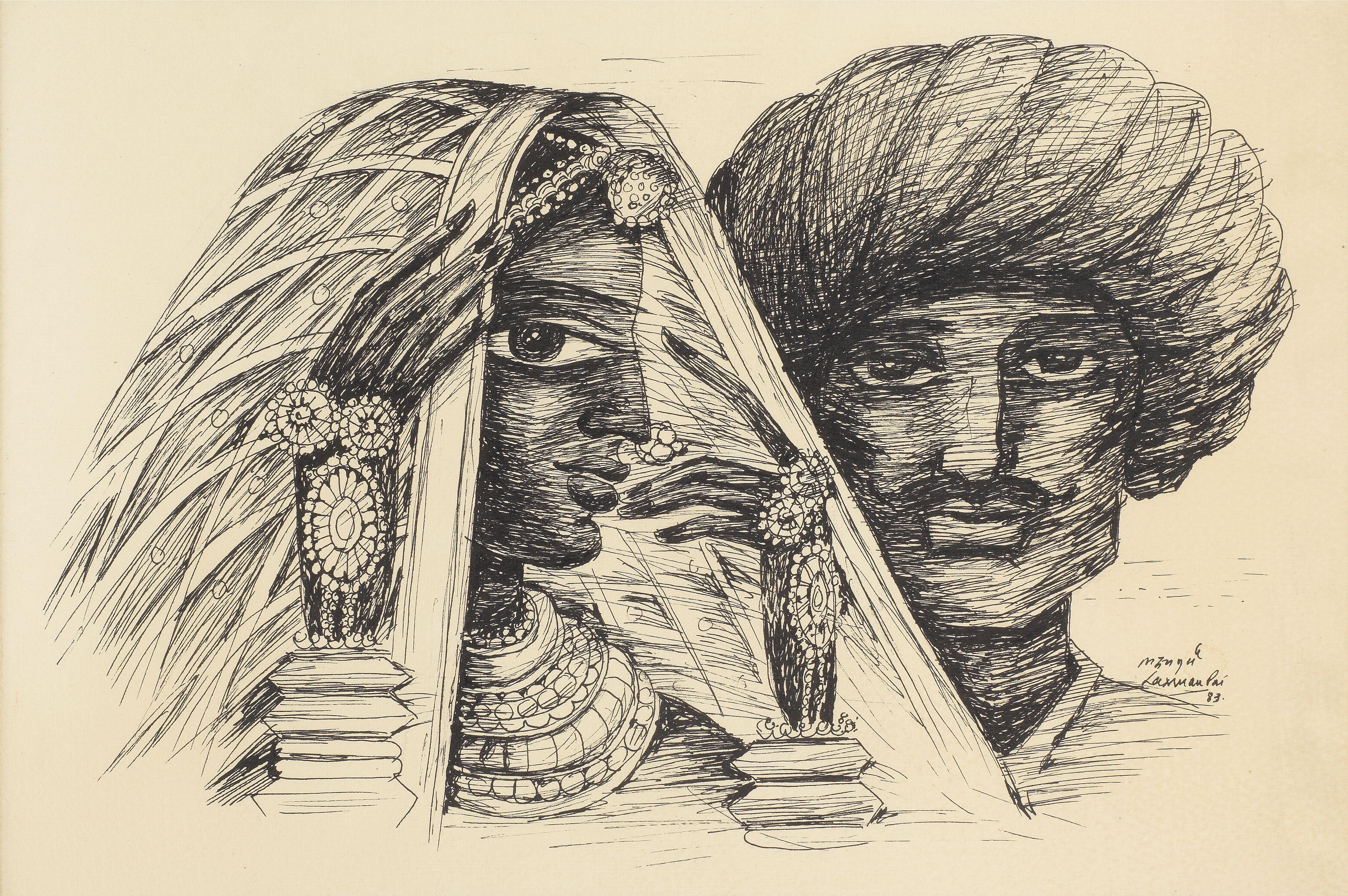 Laxman Pai - Untitled (Man & Woman)