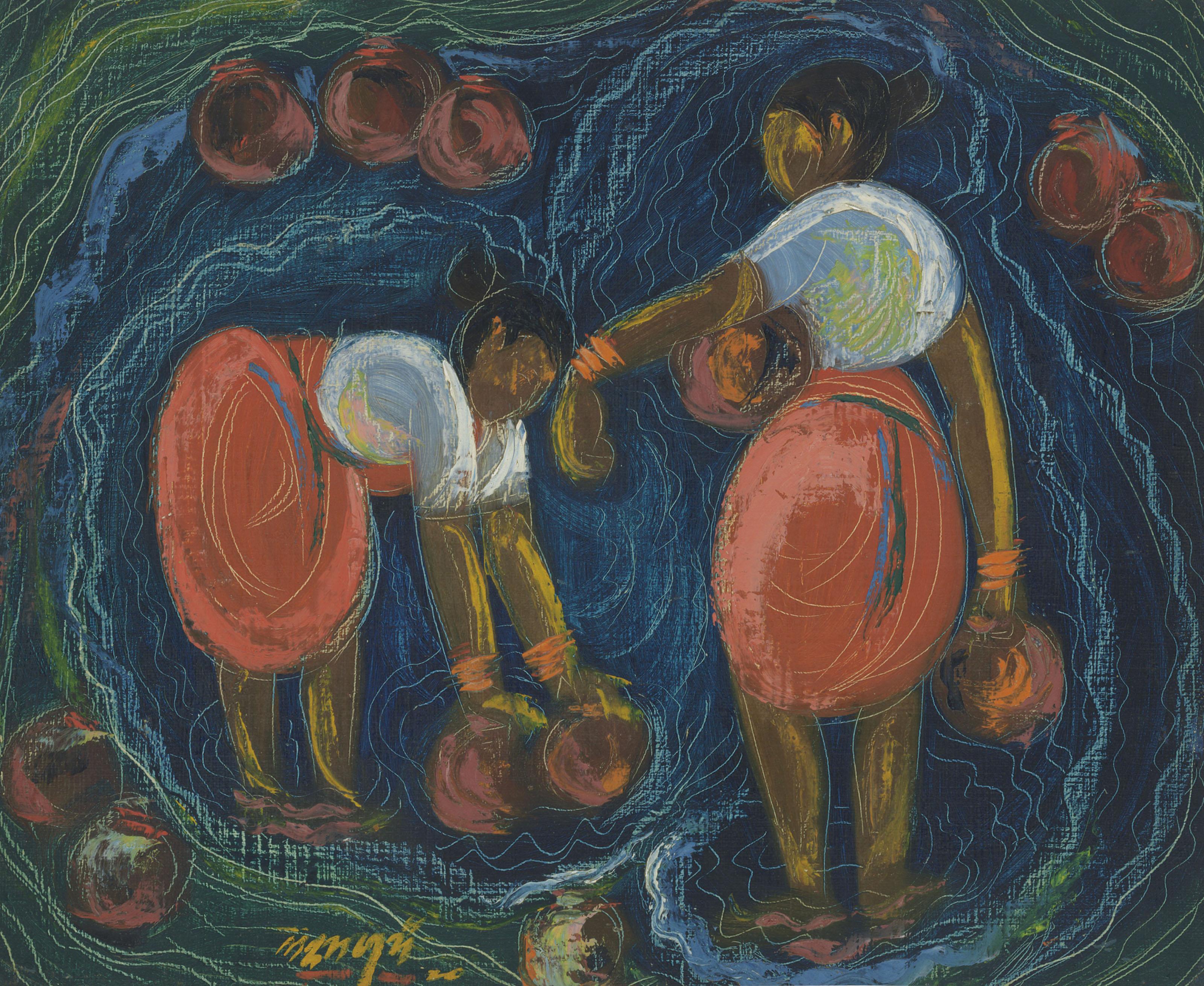 Laxman Pai - Untitled (Water Carriers)