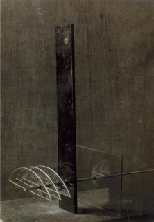 Lázsló Moholy-Nagy - Materialkonstruktion: Glas + Nickel + Vulkanfieber, c. 1921