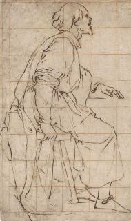 Lazzaro Tavarone - A seated apostle