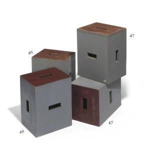 Le Corbusier - A PAIR OF ‘UNITE D’HABITATION’ STOOLS, DESIGNED  CIRCA  1955