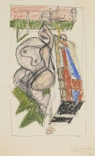 Le Corbusier - Danseuse, violon, pomme de pin, 1932