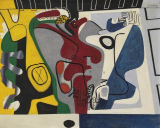 Le Corbusier - Deux figures au tronc d\'arbre jaune