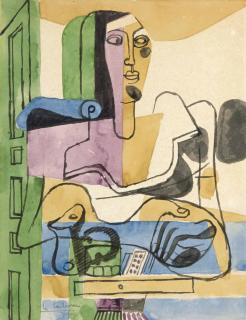 Le Corbusier - Femme attablée aux mains croisées