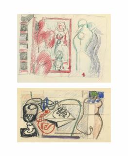 Le Corbusier - Nature Morte And Croquis De Nu Féminin Et Mannequin