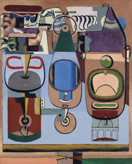 Le Corbusier - Trois bouteilles (bleu)