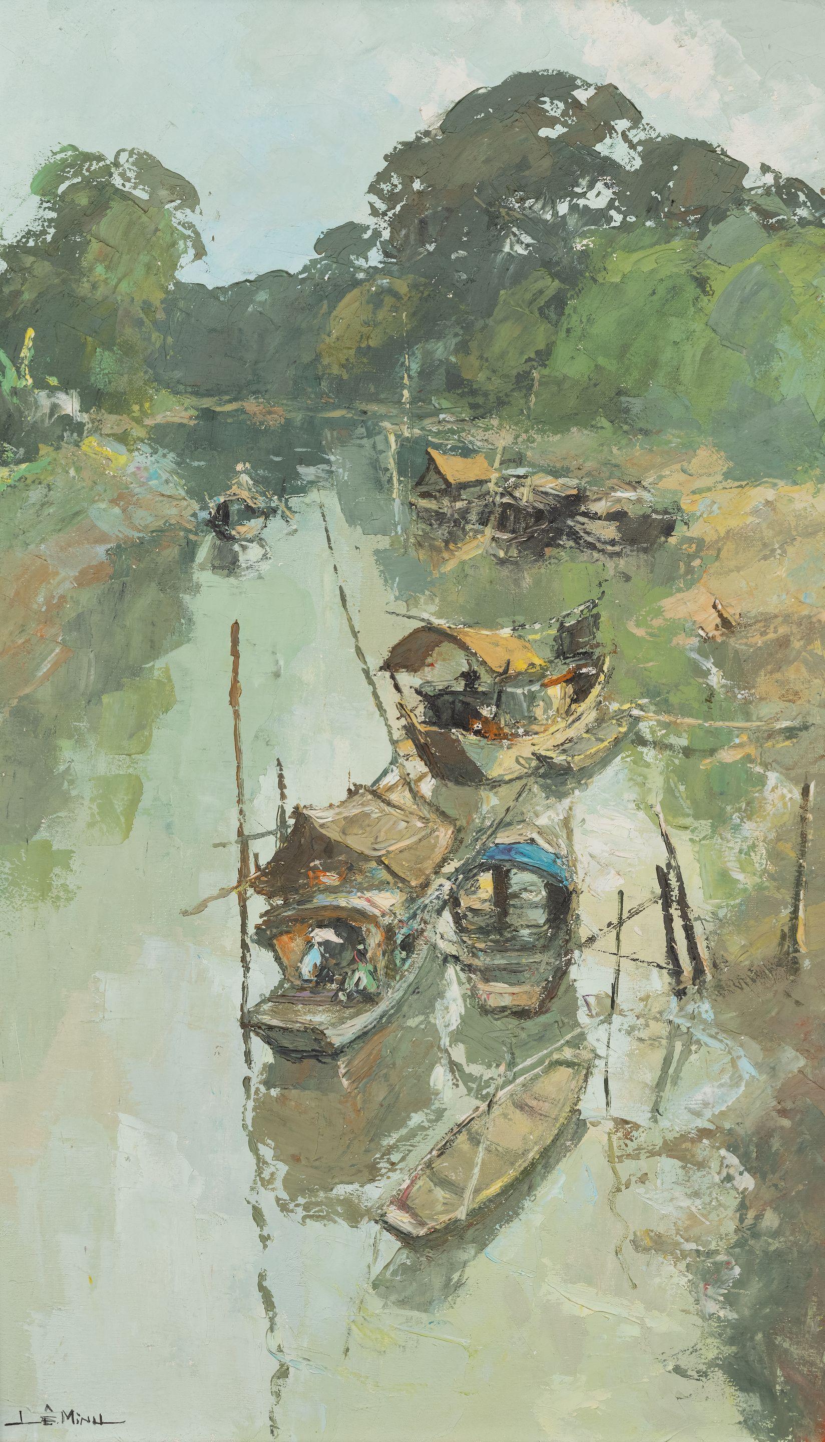 Le Minh - Boats Along The Riverbank