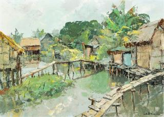 Lê Minh - Village on a river in Saigon
