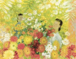 Le Pho - Deux filles dans le jardin