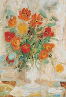 Le Pho - Tulips in a vase